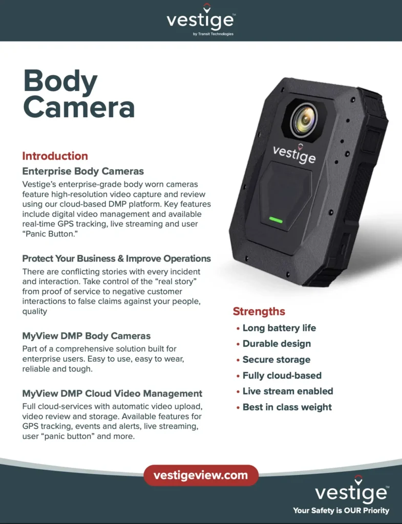 Bodycam and Docking Station Data Sheet