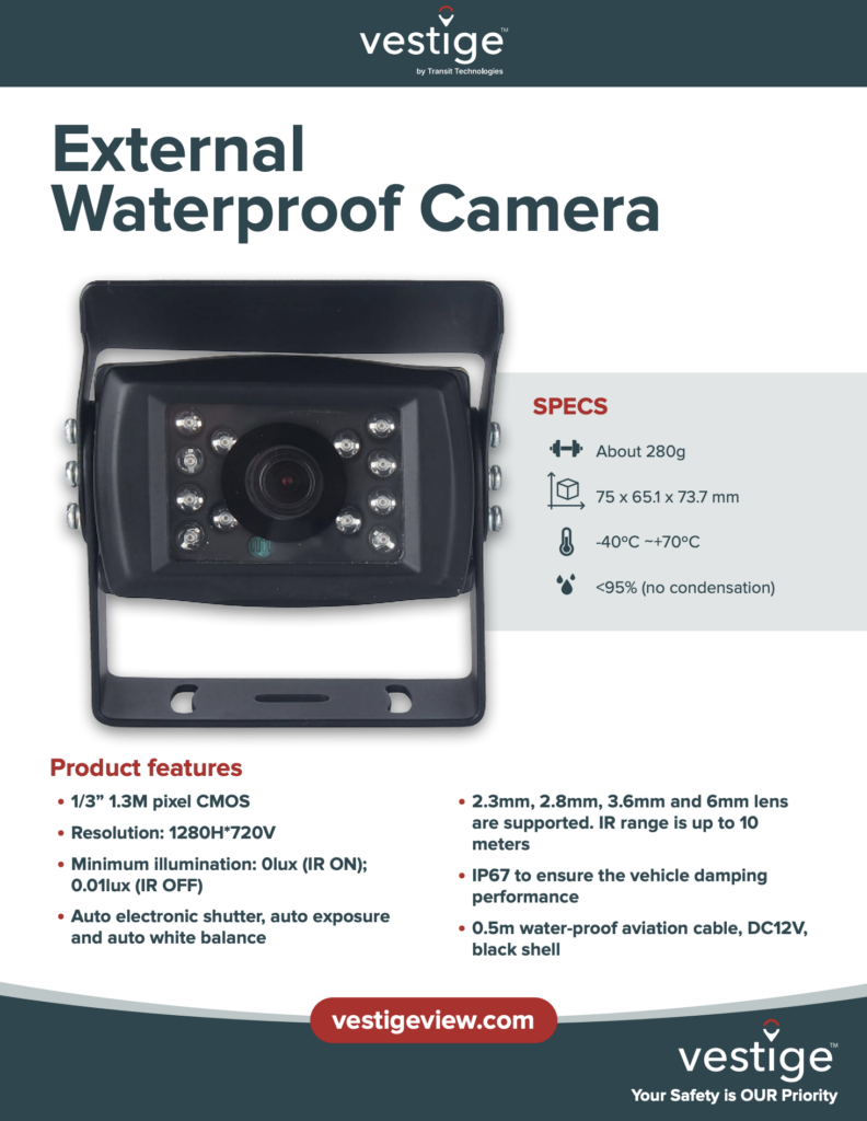 Square External Waterproof Camera